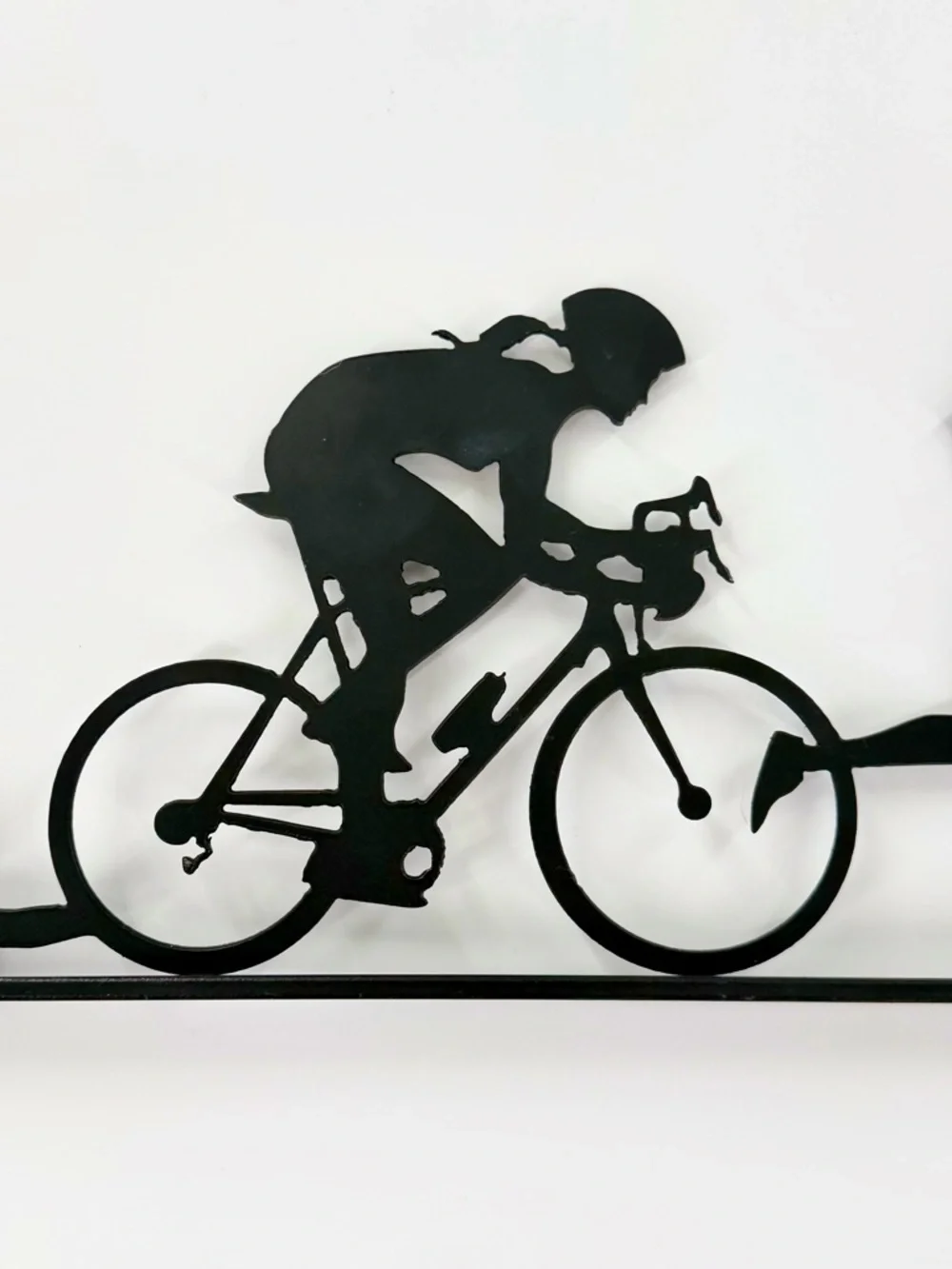 Triathlete Metal Art Sculpture | Runner Cyclist Decor | Gift Idea - Picture 3 of 8